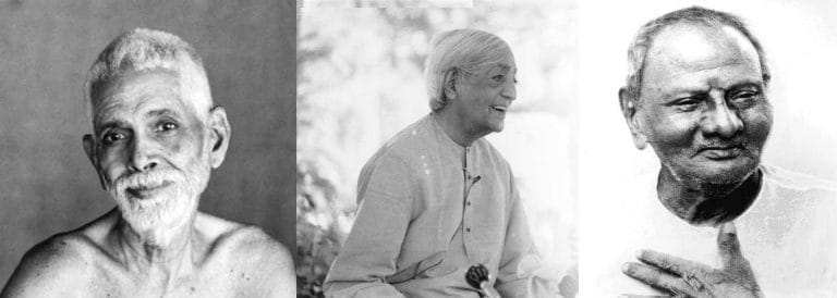 jkrishnamurti nisargadatta ramana maharishi