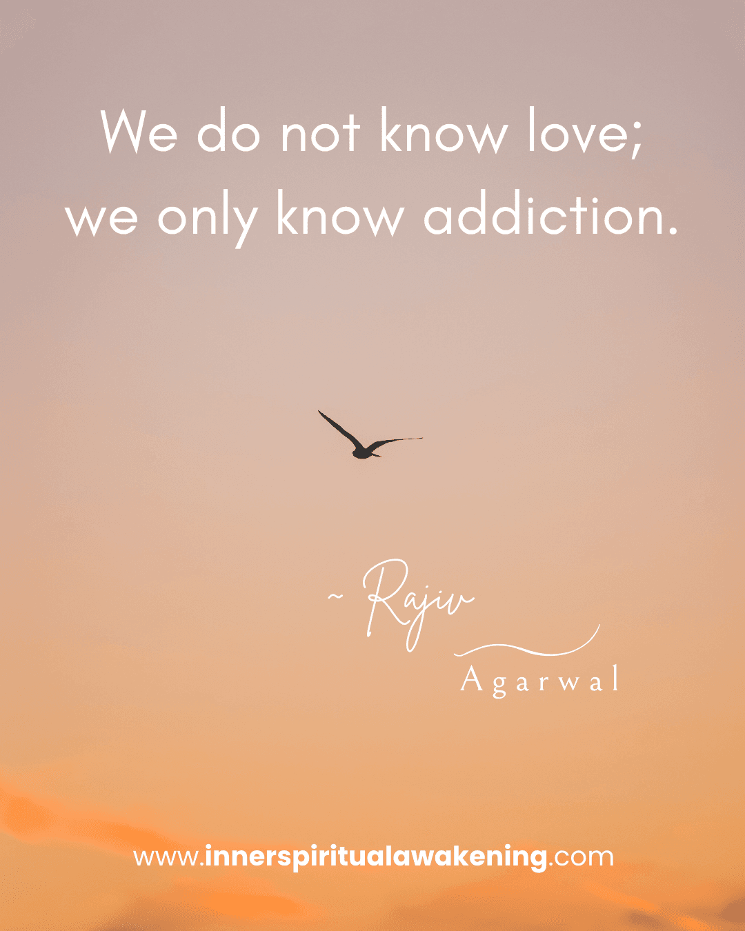 146 We do not know love; we only know addiction