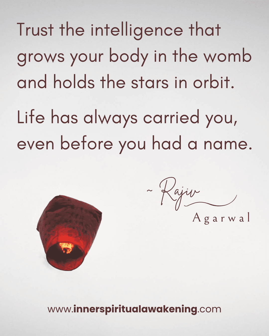 165 Trust the intelligence that grows your body in the womb and holds the stars in orbit. Life has always carried you, even before you had a name