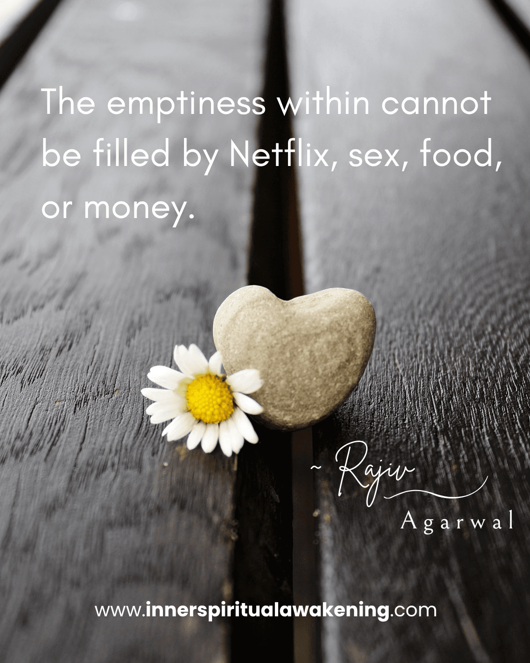 23 The emptiness within cannot be filled by Netflix, sex, food, or money