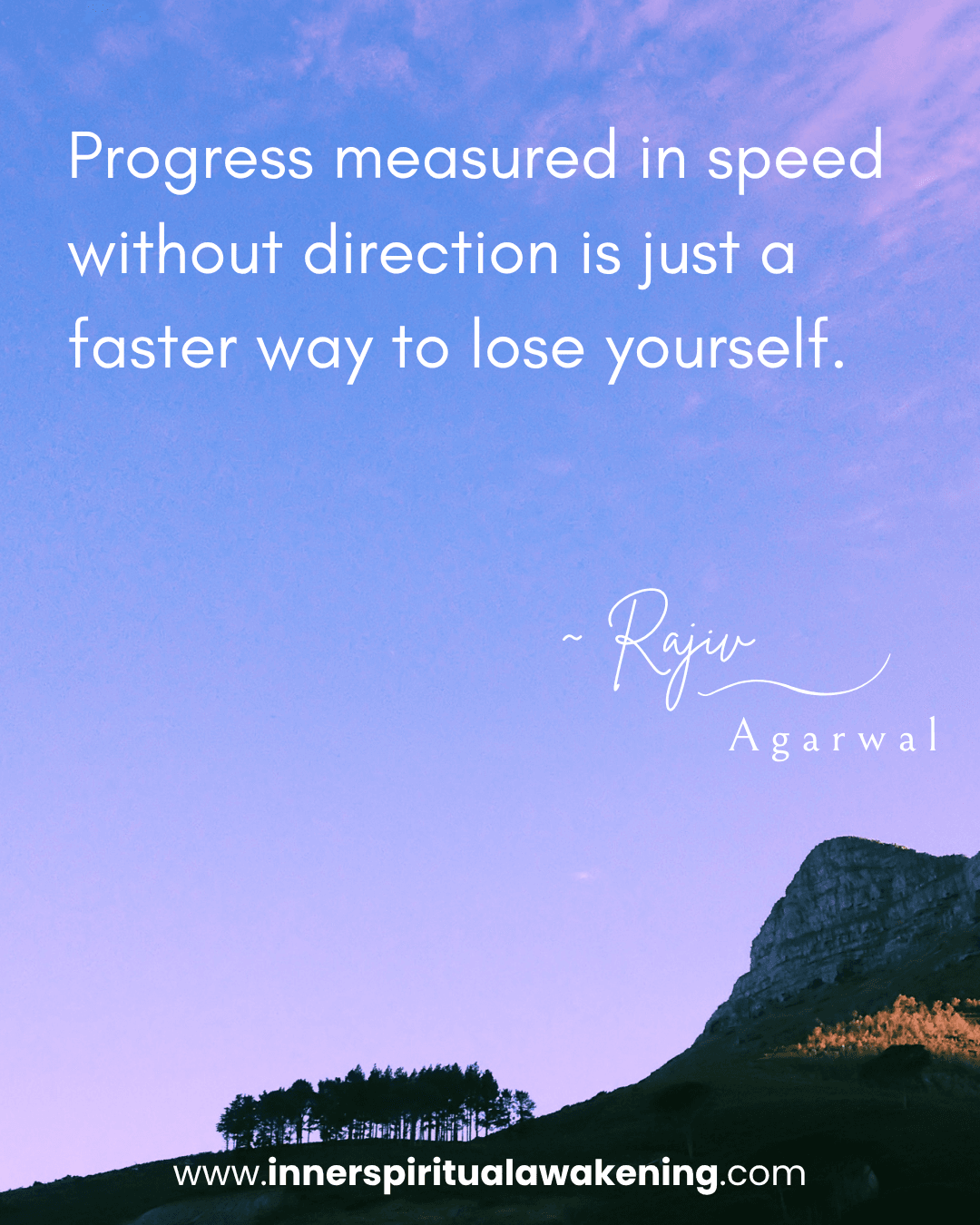 31 Technological progress is measured in speed, but speed without direction is only a faster way to lose yourself