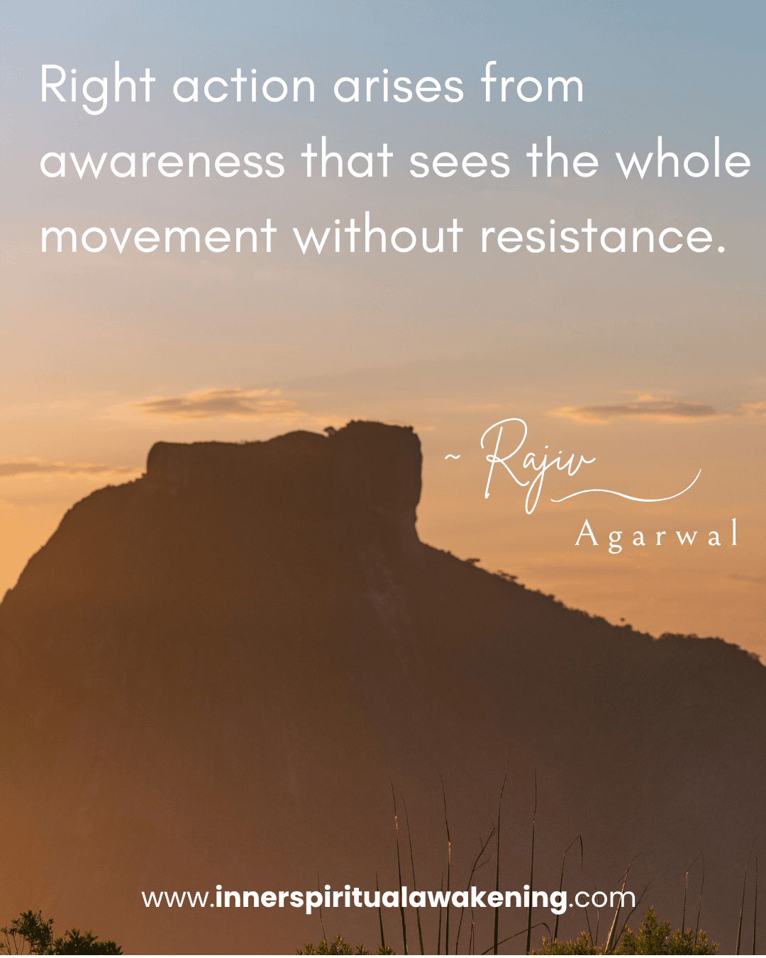 33 Right action comes from the space of awareness that sees the whole movement without resistance
