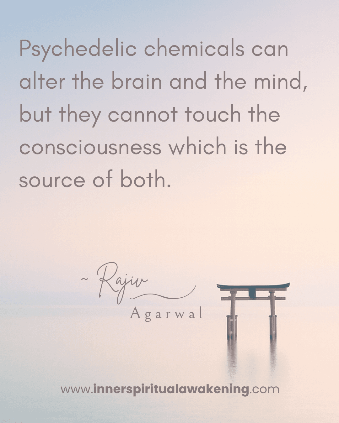 57 Psychedelic chemicals can alter the brain and the mind, but they cannot touch the consciousness which is the source of both
